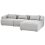 Beliani Corner Sofa 3 Seater SVANSELE Fabric Grey Left Hand 4