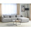 Beliani Corner Sofa 3 Seater SVANSELE Fabric Grey Left Hand 2