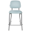 Beliani Set of 2 Bar Chairs DUETTE Fabric Light Blue 5