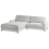 Beliani Corner Sofa 3 Seater MALOY Chenille Light Grey Right Hand 2