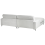 Beliani Corner Sofa 3 Seater MALOY Chenille Light Grey Right Hand 3