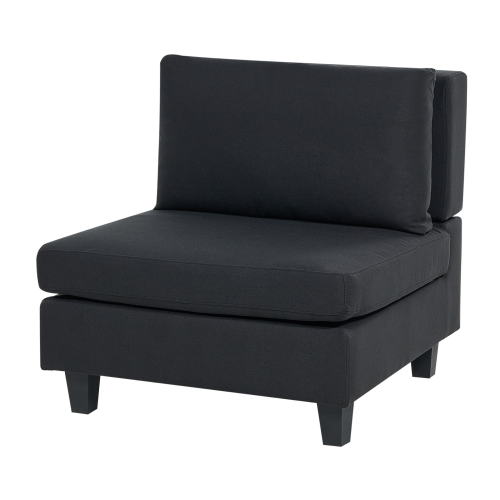 Beliani Modular Sofa 3 Seater UNSTAD Black Fabric 1
