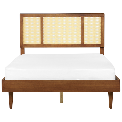 Beliani Bed Rattan AURAY 140 x 200 cm (EU Double) Brown 1