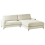 Beliani Corner Sofa 3 Seater MALOY Chenille Off-White Left Hand 2