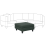 Beliani Ottoman UNSTAD Fabric Dark Green 4