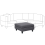 Beliani Ottoman UNSTAD Fabric Dark Grey 4