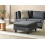 Beliani Ottoman UNSTAD Fabric Dark Grey 2