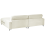 Beliani Corner Sofa 3 Seater MALOY Chenille Off-White Left Hand 3