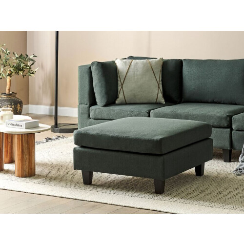 Beliani Ottoman UNSTAD Fabric Dark Green 1