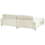 Beliani Corner Sofa 3 Seater MALOY Chenille Off-White Right Hand 8