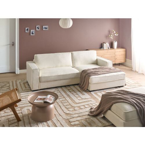 Beliani Corner Sofa RENDERS Boucle Off-White Left Hand 1