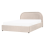 Beliani Ottoman Bed QUILLIEN Chenille Light Beige 140 x 200 cm (EU Double) 4