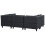 Beliani Modular U-Shape Sofa 5 Seater UNSTAD Fabric Black 3