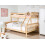 Beliani Bunk Bed Pine Wood BIERNE 90/140 x 200 cm (EU Single Over Double) Light Brown 2