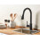 Beliani Kitchen Pull Out Tap PAIMUN Black 2