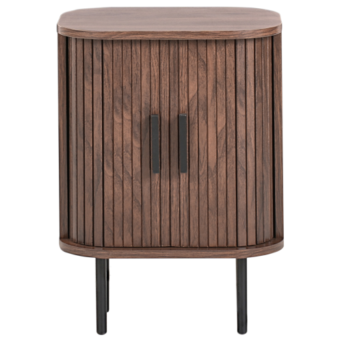 Beliani Bedside Table BRADLEY Dark Brown 1