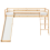 Beliani Mid Sleeper Bed Pine Wood STAPLE 90 x 200 cm (EU Single) with Slide Light Brown 3