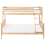 Beliani Bunk Bed Pine Wood BIERNE 90/140 x 200 cm (EU Single Over Double) Light Brown 6