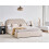 Beliani Ottoman Bed QUILLIEN Chenille Light Beige 140 x 200 cm (EU Double) 2