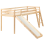 Beliani Mid Sleeper Bed Pine Wood STAPLE 90 x 200 cm (EU Single) with Slide Light Brown 2