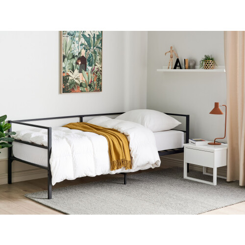 Beliani Bed Metal BATTUT 90 x 200 cm (EU Single) Black 1