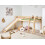 Beliani Mid Sleeper Bed Pine Wood STAPLE 90 x 200 cm (EU Single) with Slide Light Brown 5