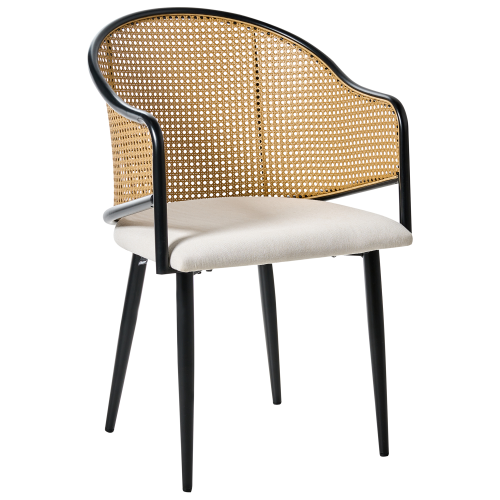 Beliani Set of 2 Dining Chairs WEIMAR Metal Black 1