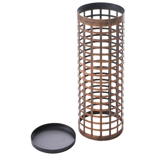 Beliani Umbrella Stand MALABO Metal Copper 1