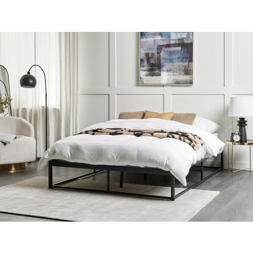 Beliani Bed Metal VIRY 140 x 200 cm (EU Double) Black 1