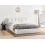 Beliani Ottoman Bed BASTON Fabric Off-White 160 x 200 cm (EU King Size) 2