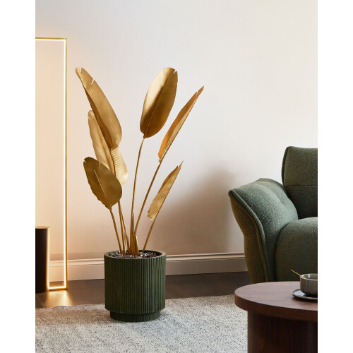 Beliani Artificial Plant BANANA TREE 123 cm Gold 1