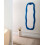 Beliani Wall Mirror BEAUNE 56 cm x 160 cm Velvet Blue 3