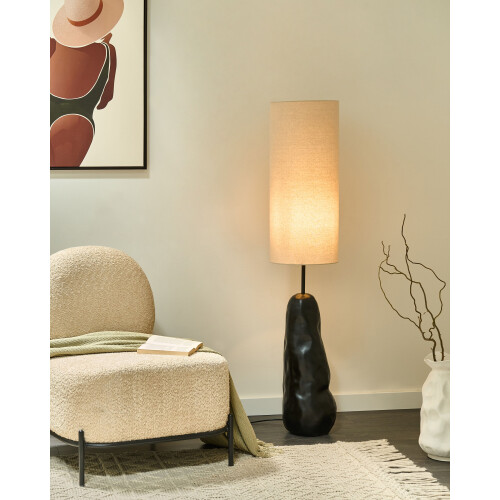 Beliani Floor Lamp SELB Ceramic Black 1