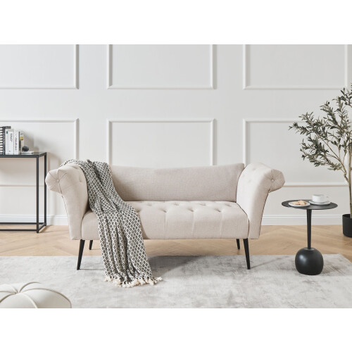 Beliani Chaise Longue NANTILLY Fabric Light Beige 1