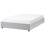 Beliani Bed with Storage Drawers without Headboard PRADES Fabric Light Grey 140 x 200 cm (EU Double) 4