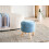 Beliani Storage Pouffe HAWLEY Chenille Blue 2