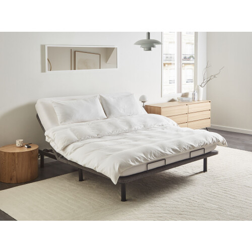 Beliani Electric Adjustable Bed Base BRUNOY 180 x 200 cm (Super King) Grey 1