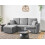 Beliani Corner Sofa Bed NASSJO Faux Linen Grey Right Hand 2