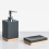 Beliani 5-Piece Bathroom Accessories Set TAPICHE Black 4