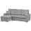 Beliani Corner Sofa Bed NASSJO Faux Linen Grey Right Hand 4