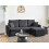 Beliani Corner Sofa Bed NASSJO Faux Linen Black Left Hand 2