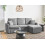 Beliani Corner Sofa Bed NASSJO Faux Linen Grey Left Hand 2