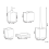 Beliani 5-Piece Bathroom Accessories Set TAPICHE Black 3