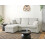 Beliani Corner Sofa Bed NASSJO Faux Linen Off-White Right Hand 2