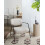 Beliani Armchair AUSVIKA Fabric Light Beige 4