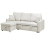 Beliani Corner Sofa Bed NASSJO Faux Linen Off-White Right Hand 4