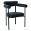 Beliani Set of 2 Dining Chairs LYNEY Fabric Black 5