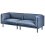 Beliani Sofa 3 Seater VORGOD Fabric Dark Blue 4