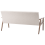 Beliani Sofa 3 Seater ESRUM Fabric Dark Brown/ Beige 5