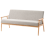 Beliani Sofa 3 Seater ESRUM Fabric Light Brown/ Grey 4